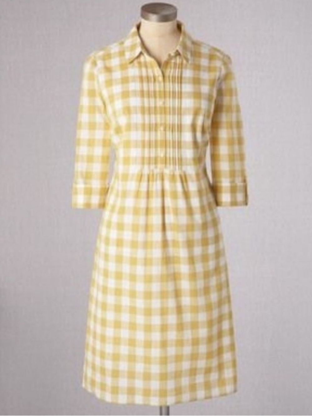 Boden Eleanor Gingham Plaid Shirt Dress - Picture 2 of 5
